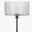 Clara Ribbed Glass Black Metal Round Floor Lamp