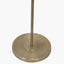 Seraphine Matt Antique Brass Metal and White Cotton Mix Scallop Shaded Floor Lamp