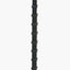Everett Ribbed Metal Stick Floor Lamp Base with Samaira 45cm Red Silk Border Print Mushroom Pleat Tapered Lampshade