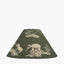 Everett Ribbed Metal Stick Floor Lamp Base with Nala 45cm Green Safari Printed Empire Lampshade