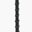 Everett Ribbed Metal Stick Floor Lamp Base with Lino 40cm Grey Self Lined Linen Cylinder Lampshade