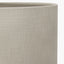 Everett Ribbed Metal Stick Floor Lamp Base with Lino 40cm Grey Self Lined Linen Cylinder Lampshade