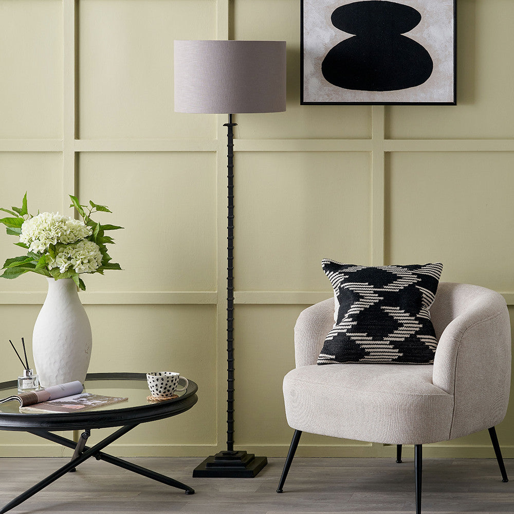 Everett Ribbed Metal Stick Floor Lamp Base
