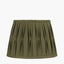 Bali Verdi Gris Metal Palm Tree Floor Lamp Base with Odette 40cm Olive Green Cotton Slub Pinch Pleat Tapered Lampshade