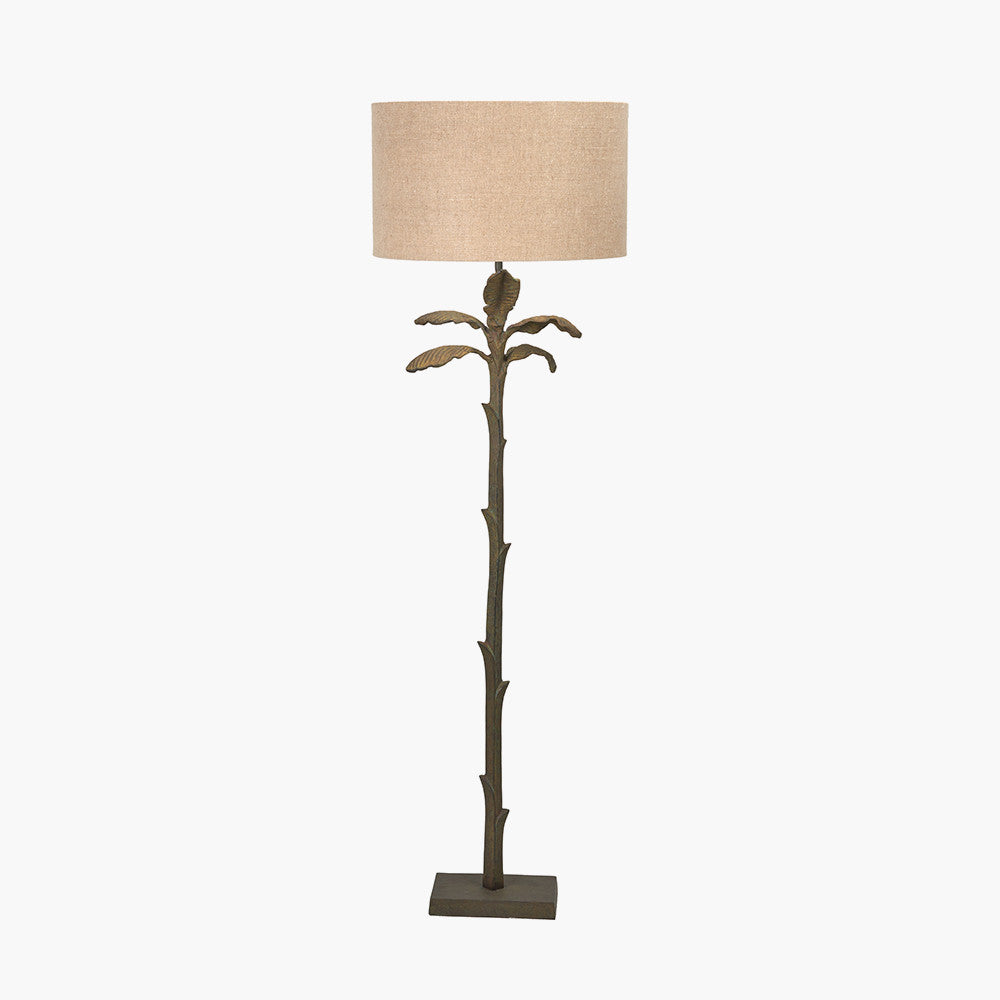 Bali Verdi Gris Metal Palm Tree Floor Lamp Base