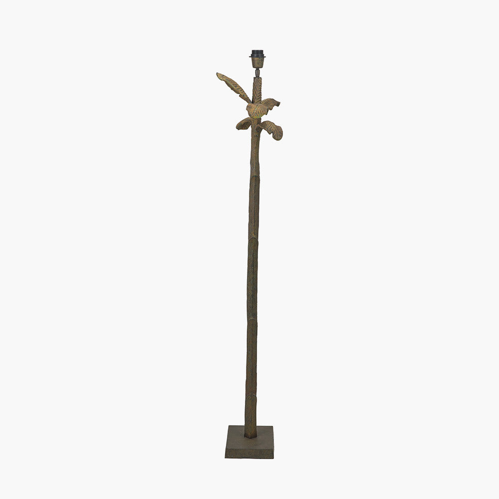 Bali Verdi Gris Metal Palm Tree Floor Lamp Base