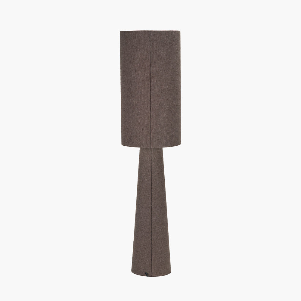 Mirissa Bitter Chocolate Slubby Handloom Fabric Floor Lamp