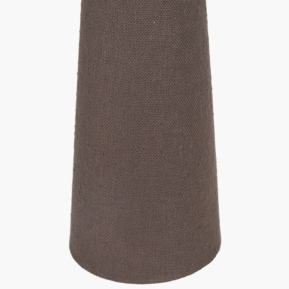 Mirissa Bitter Chocolate Slubby Handloom Fabric Floor Lamp