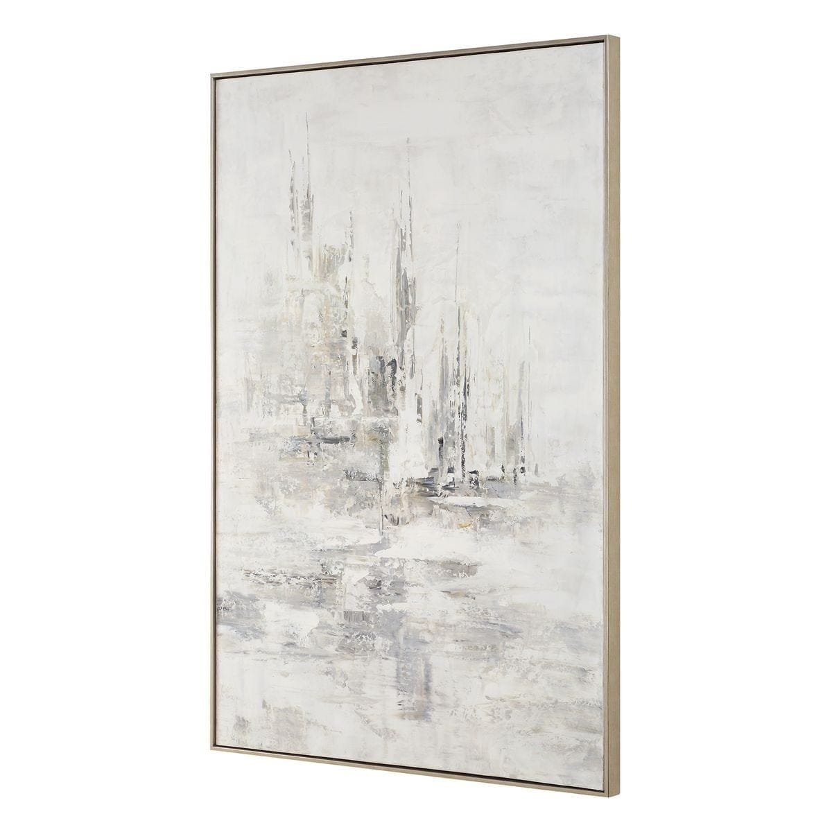 Hours In Silence Abstract Framed Canvas