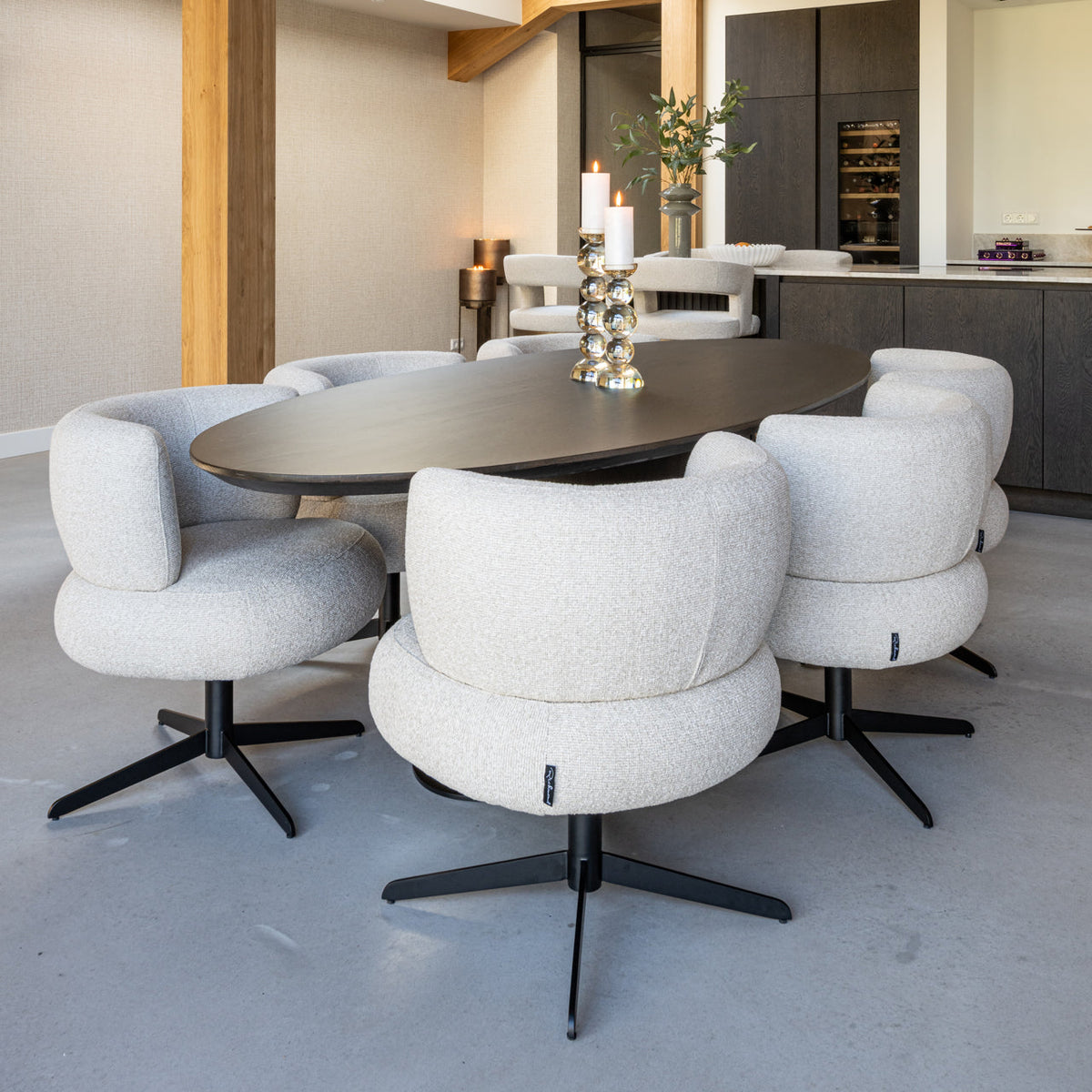 Candle holder Emie brown large