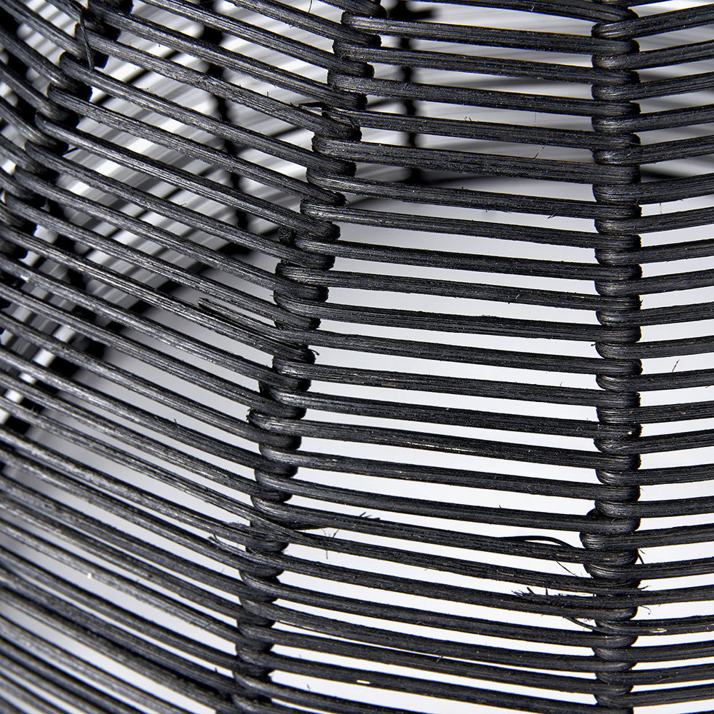 Caswell Black Rattan Coche Pendant