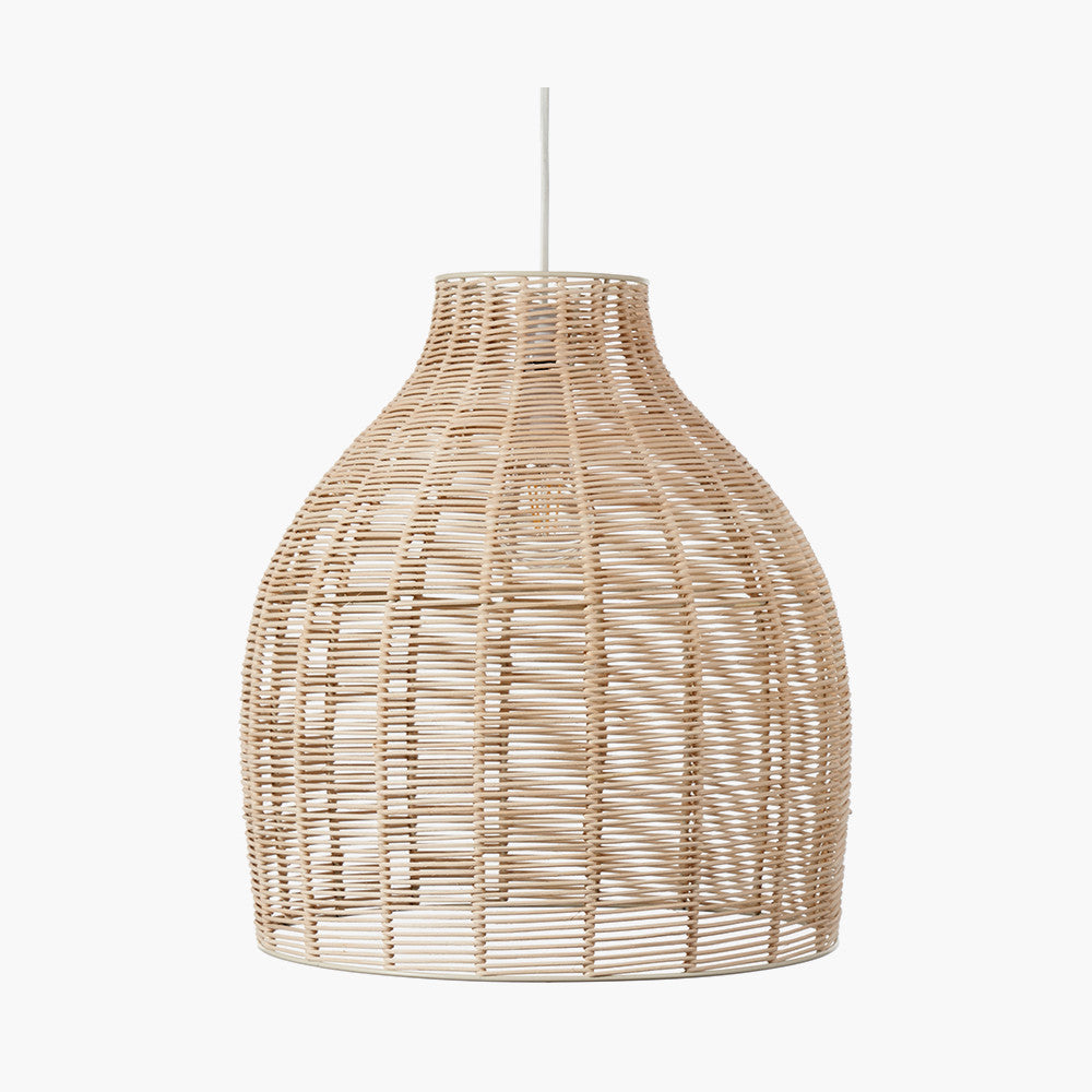 Caswell Natural Rattan Coche Pendant