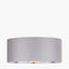Elin 55cm Steel Grey Poly Cotton and Silver Lining Cylinder Shade