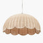 Raya Natural Scalloped Rattan Dome Non Elec Pendant