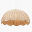 Raya Natural Scalloped Rattan Dome Non Elec Pendant
