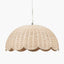 Raya Natural Scalloped Rattan Dome Non Elec Pendant