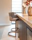 Bar stool Bolton brown tweed (Set of 2)
