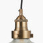 Bowery Ribbed Glass with Antique Brass Fitting Elec Pendant