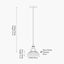 Bowery Ribbed Glass with Antique Bronze Fitting Elec Pendant