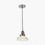 Bowery Ribbed Glass with Antique Bronze Fitting Elec Pendant