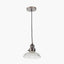 Bowery Ribbed Glass with Antique Bronze Fitting Elec Pendant
