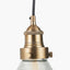 Lenox Conical Ribbed Glass with Antique Brass Fitting Elec Pendant