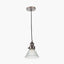 Lenox Conical Ribbed Glass with Antique Bronze Fitting Elec Pendant