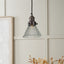 Lenox Conical Ribbed Glass with Antique Bronze Fitting Elec Pendant