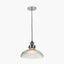 Bowery Large Ribbed Glass with Antique Bronze Fitting Elec Pendant