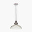 Bowery Large Ribbed Glass with Antique Bronze Fitting Elec Pendant