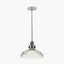 Bowery Large Ribbed Glass with Antique Bronze Fitting Elec Pendant