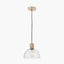 Kingston Clear Glass with Antique Brass Fitting Elec Pendant