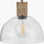 Kingston Clear Glass with Antique Brass Fitting Elec Pendant