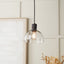 Kingston Clear Glass with Antique Bronze Fitting Elec Pendant