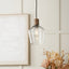 Bexley Clear Glass with Antique Brass Fitting Elec Pendant