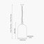 Cloche Clear Glass and Silver Pendant