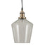 Emmanuelle Antique Brass Metal and Clear Glass Pendant
