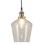 Emmanuelle Antique Brass Metal and Clear Glass Pendant