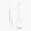 Emmanuelle Antique Brass Metal and Clear Glass Pendant