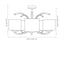Arcadia Silver Metal Five Curved Arm Semi Flush Pendant