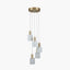 Biba White and Gold Five Drop Pendant