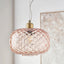 Azores Rose Textured Glass Oval Pendant