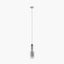 Frowick Concrete and Brushed Chrome Ceiling Fitting with LED Clear and Smokey Double Tube Organic E27 Bulb