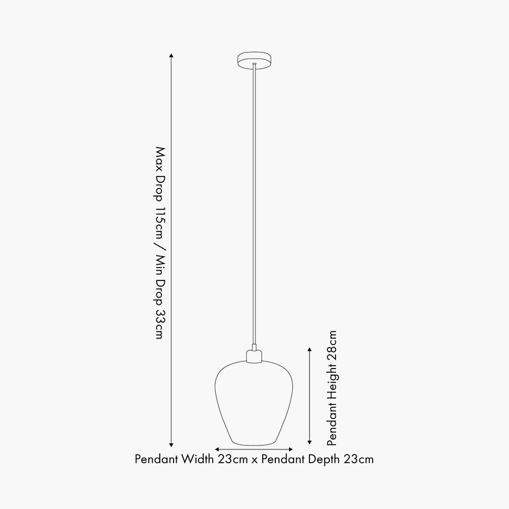 Almada Textured Clear Glass Electrified Pendant