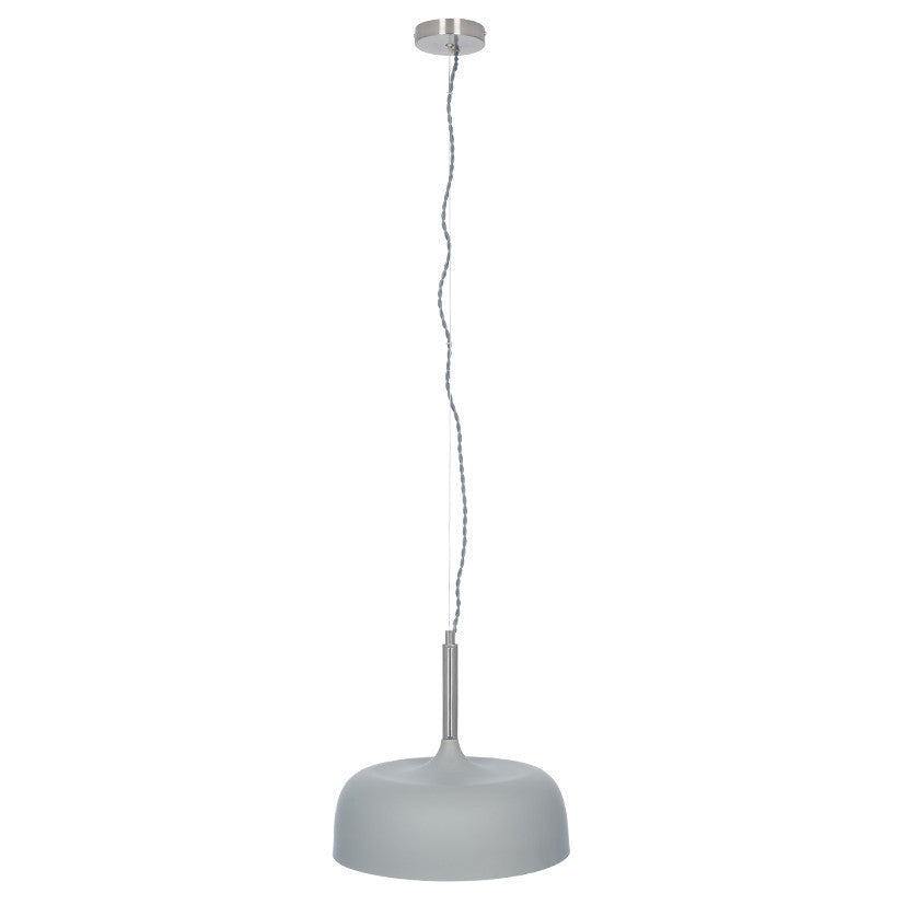 Anke Matt Grey Domed Metal Pendant