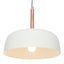 Anke Matt Cream Domed Metal Pendant