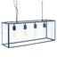 Llewellyn Matt Black Metal & Glass Four Bulb Pendant