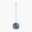 Vicenza Navy Ripple Glass Pendant