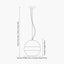 Vicenza Navy Ripple Glass Pendant