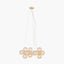 Vecchio Lustre Glass Ball and Gold Metal Pendant